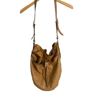 Kooba shoulder bag large tan leather slouchy